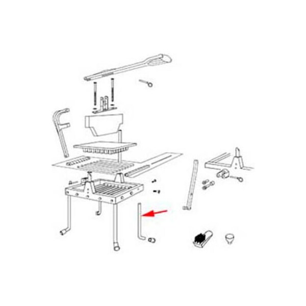 Allpoints Allpoints 2151069 Leg, Lettuce King IvmNo 4400 For Redco Slicers 2151069 - main